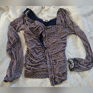 Gimmicks by BKE Patterned Robe in Blue and Purple